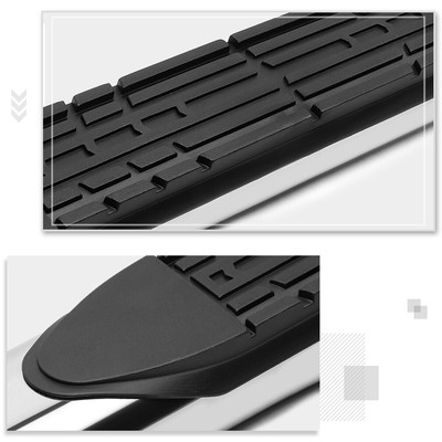 For 04-14 Ford F150 Ext/Super Cab Oval 4"Side Step Nerf Bar Running Board Chrome