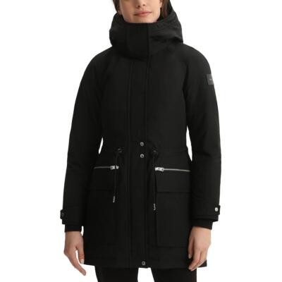 

Женская парка Woolrich Chena, черная пуховая парка среднего веса, верхняя одежда  BHFO 9383, Черный, Chena