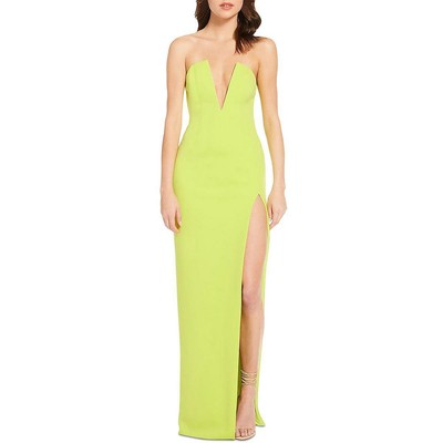 Женское вечернее платье макси без бретелек Katie May Womens Infatuation зеленого цвета XL BHFO 2775