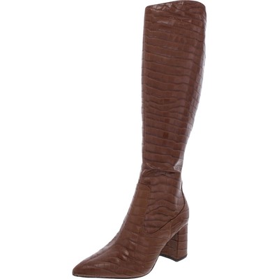 

Marc Fisher Womens Retie 4 Tan Tall Dress Boots Туфли 6.5 Medium (B,M) BHFO 4866, Medium brown leather/crocodile, Retie 4