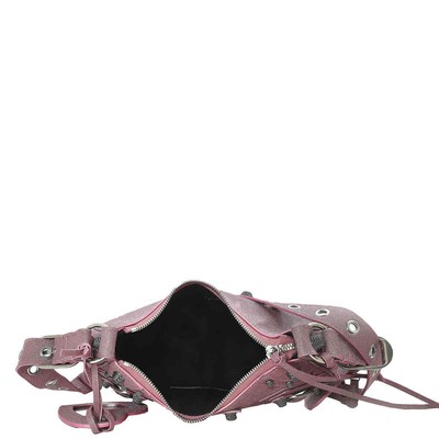Pre-owned Balenciaga Rose Glitter Le Cagole Xs Shoulder Bag 671309210p25812