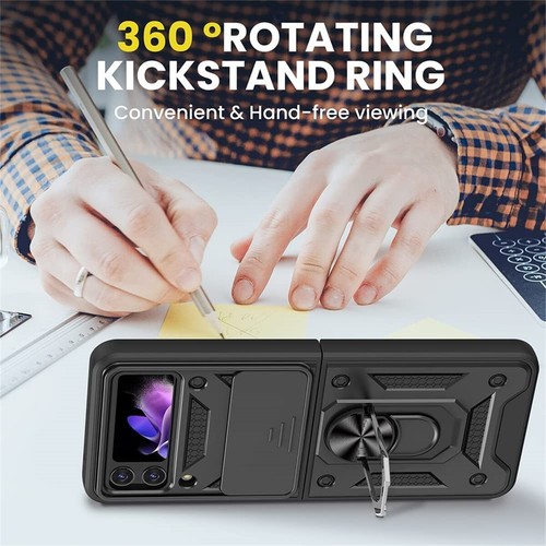 Case For Samsung Galaxy Z Flip 3 5G Heavy Duty Shockproof Tough Slide Camera