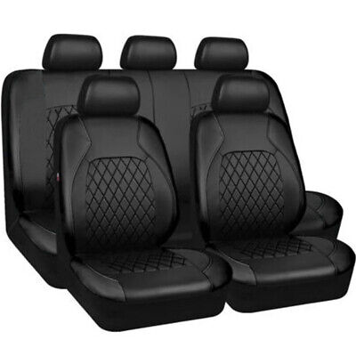 Car Seat Protectors PU Leather Diamond Lattice Cushion Cover Interior Accessory