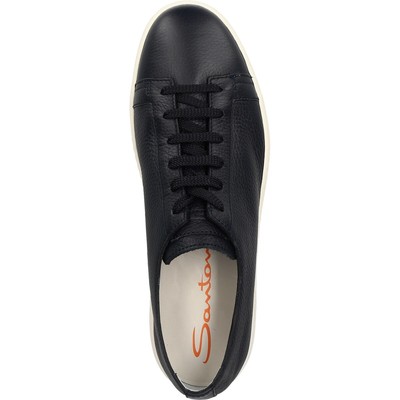 SANTONI SANTONI SNEAKER 14387 U55, GLATTLEDER, BLAU, HERREN