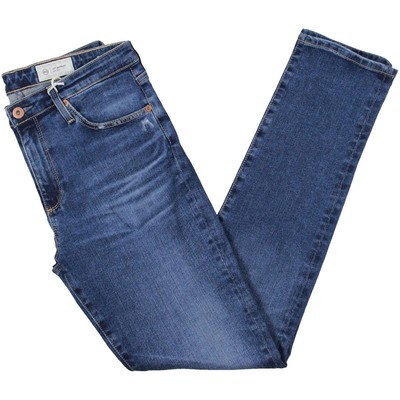 Женские синие джинсы с высокой посадкой по щиколотку AG Adriano Goldschmied 29 BHFO 4996