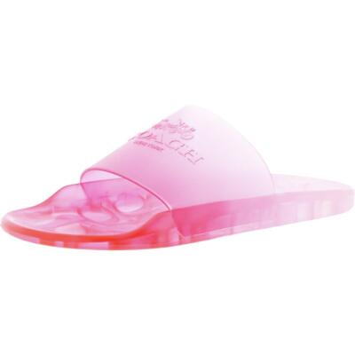 

Женские шлепанцы Coach Ulyssa Pink Logo Flats Pool Slides 7 Medium (B,M) BHFO 1252, Petunia