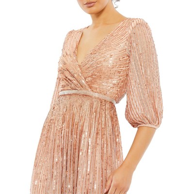 Женское вечернее платье макси с блестками Mac Duggal BHFO 7784
