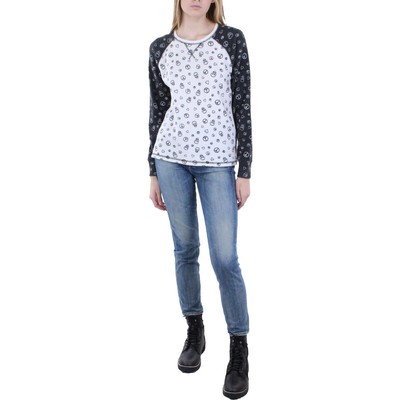 

Женская черно-белая мягкая удобная и уютная рубашка для сна PJ Salvage  BHFO 1767, Black/white