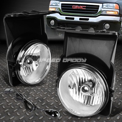 ДЛЯ 03-07 GMC SIERRA 1500 2500 3500 КЛАССИЧЕСКИХ ПРОТИВОТУМАННЫХ ФАР С ПРОЗРАЧНЫМИ ЛИНЗАМИ и ПЕРЕКЛЮЧАТЕЛЕМ