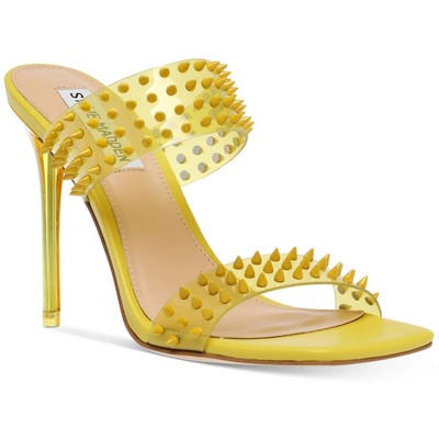 Женские туфли Steve Madden Lunna желтого цвета с заклепками на каблуке 6 средних размеров (B, M) BHFO 0848