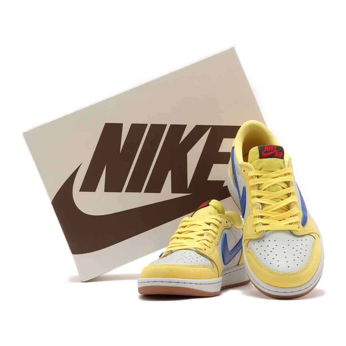 Pre-owned Jordan Travis Scott × Nike Wmns Air  1 Og Canary Dz4137-700 Us Women's 7 - 13 In Yellow
