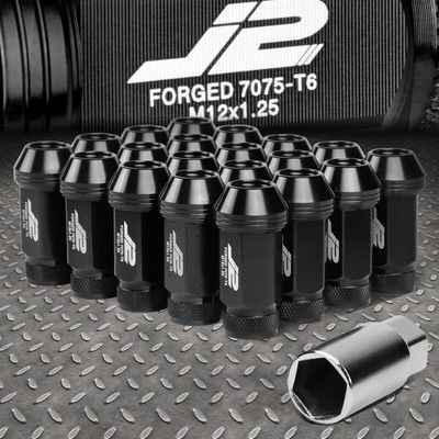 J2 ENGINEERING 7075 АЛЮМИНИЙ M12 X 1,25 20ШТ 50 ММ ГАЙКА С ОТКРЫТЫМ НАКОНЕЧНИКОМ и КЛЮЧОМ ЧЕРНОГО ЦВЕТА