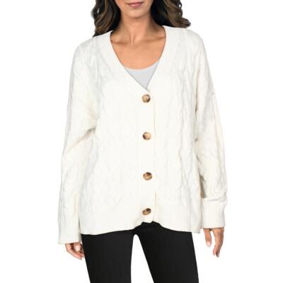 Sanctuary Womens Lena White Button Down Cardigan Sweater Jacket XL BHFO 7181