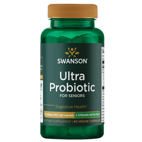 Swanson Ultra Probiotic for Seniors 15 миллиардов КОЕ 60 растительных капсул