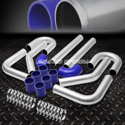 UNIVERSAL 8PC 3 ALUMINUM FMIC TURBO INTERCOOLER PIPING+ELBOW+COUPLER DIY KIT