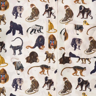 BURBERRY BURBERRY LADIES OPTIC WHITE JULIETTE ANIMAL PRINT SHIRT