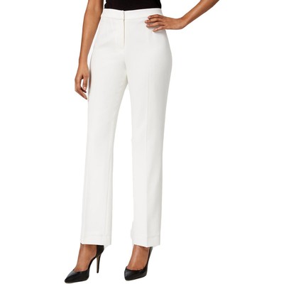 Kasper Womens Kate White Classic Fit Straight Leg Dress Pants 16 BHFO 5594