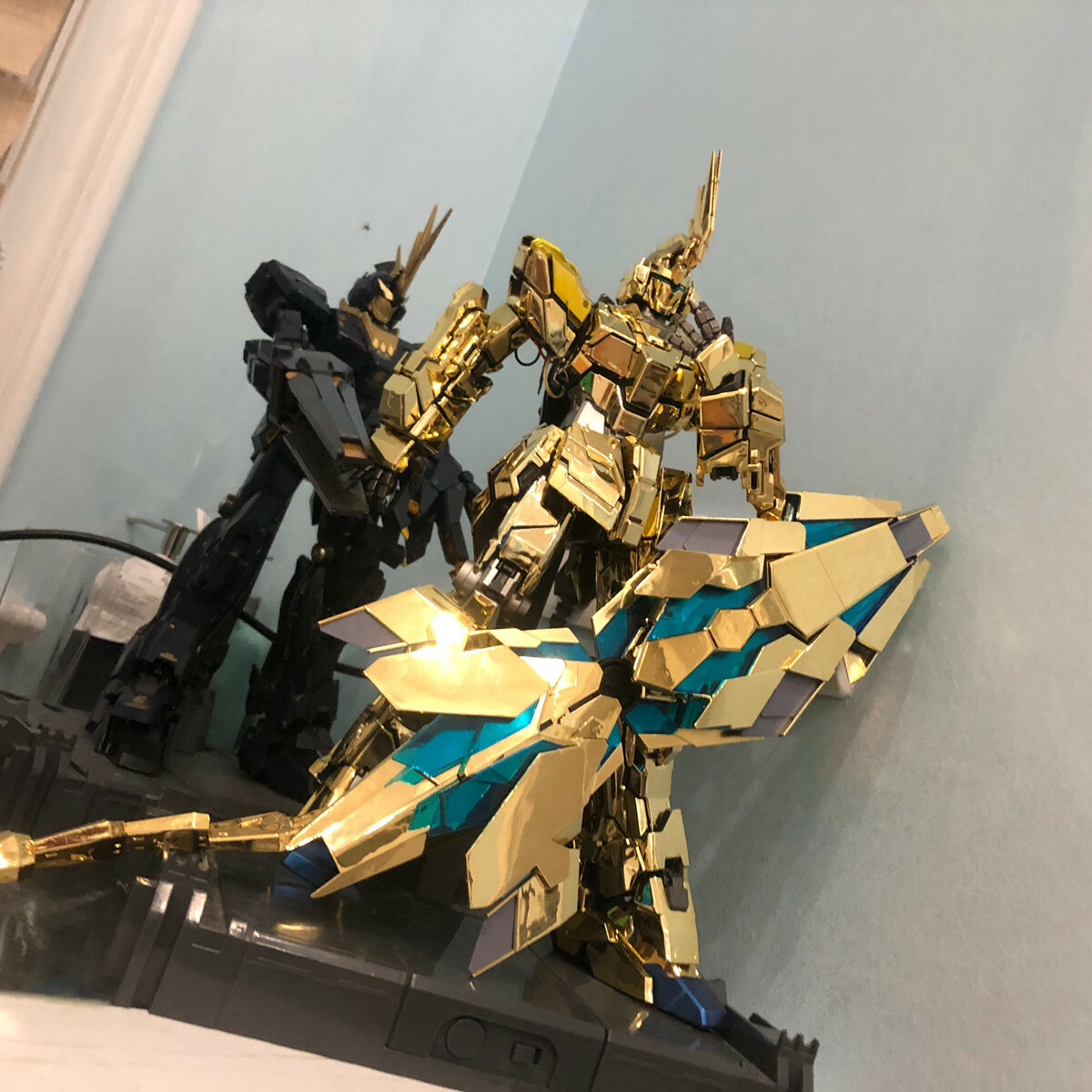 For Pg 1 60 Rx 0 Unicorn Gundam 03 Phenex Gundam Gold Coating De Shield W Tail Ebay