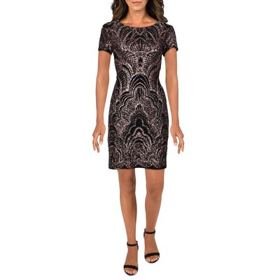 

Женское розовое блестящее коктейльное мини-платье Jump Apparel  BHFO 2149, Pink/black