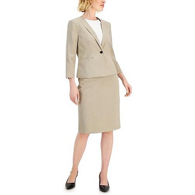 Женский темно-серый текстурированный блейзер на одной пуговице Le Suit Petites 6P BHFO 4285