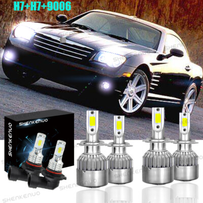 For Chrysler Crossfire 2004- 2008 6X H7+9006 LED Headlight Fog Light Bulbs 6000k