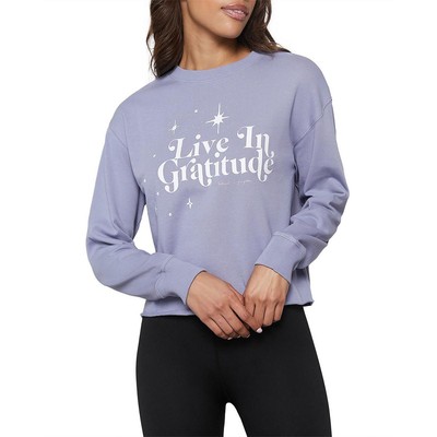 

Женский вязаный пуловер с необработанным краем Spiritual Gangster, одежда для дома BHFO 0921, Grattitude