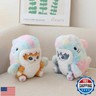 Shark Cat Plush Toy, Cute Fried Shrimp Shark Stuffed Animals Doll, Kawaii Shark Cat Plush Pillow Toy Birthday for Kids Boys Girls (8inch, Tie Dye)
