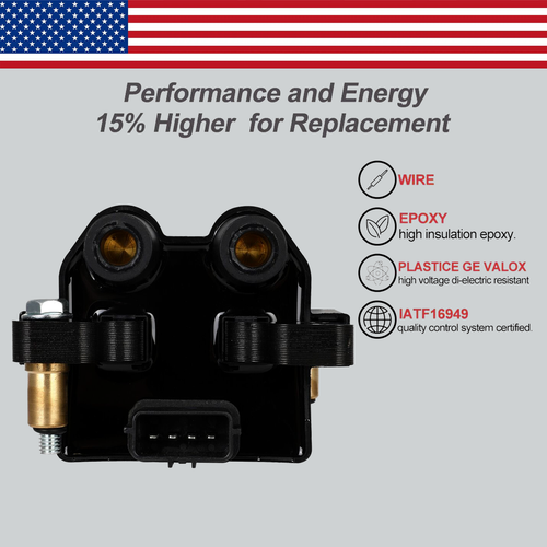 OEM Ignition Coil & 4X Iridium Spark Plugs & Wires for Subaru Impreza 2.5L UF538