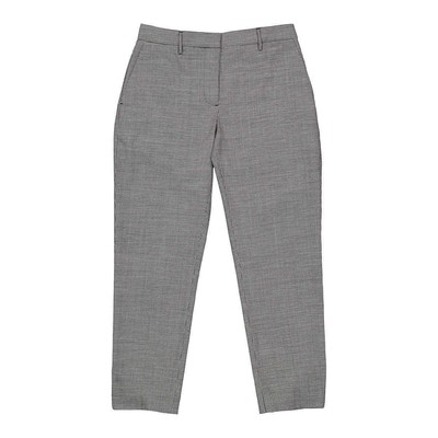Pre-owned Burberry Check Cropped Tailored Trousers In Black