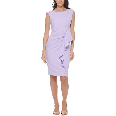 Женское фиолетовое вечернее короткое платье-футляр Calvin Klein Petites 4P BHFO 4714