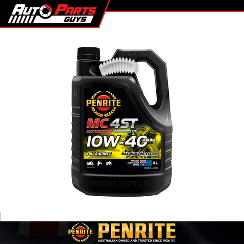 Penrite MC-4ST 10W-40 Full Synthetic 4 Storke Motorcycle Oil 4L | MC4FULL10004 - Picture 1 of 3