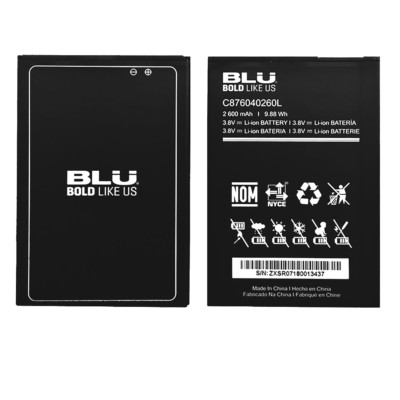 blu Studio Mega LTE S0470WW Battery C876040260L 2600mAh  Original OEM Blu part