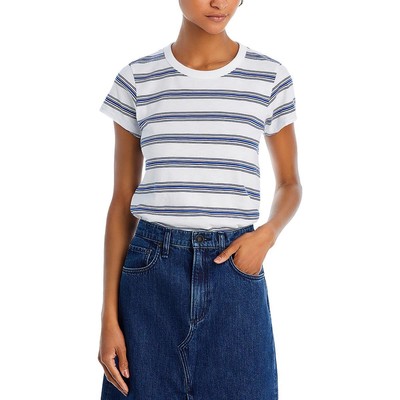 Женская белая футболка в полоску Slub Rag & Bone, пуловер, верхняя рубашка S BHFO 1914