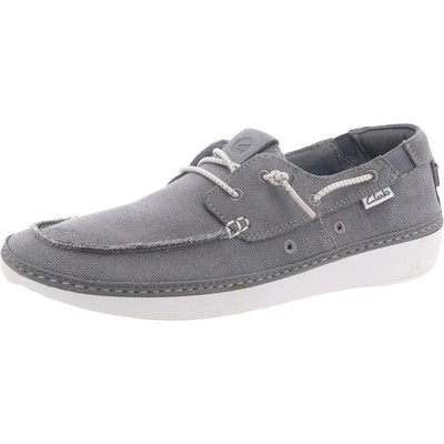Мужские парусиновые туфли-лодочки Clarks Mens Higley Tie серого цвета, кроссовки 7.5 Medium (D) BHFO 4498