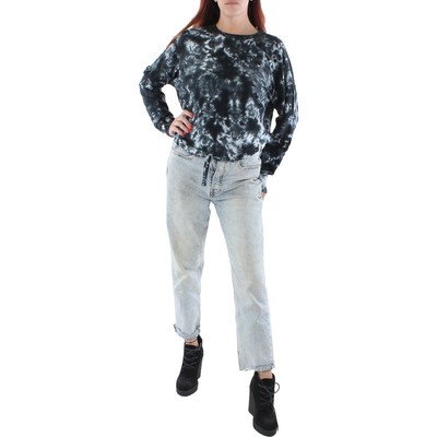 

Женский черный хлопковый пуловер с принтом тай-дай DKNY Sport  BHFO 5195