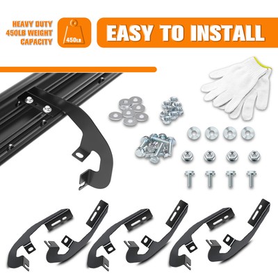 For 19-24 Silverado/Sierra Crew Cab 6" Aluminum Side Step Bar Running Boards