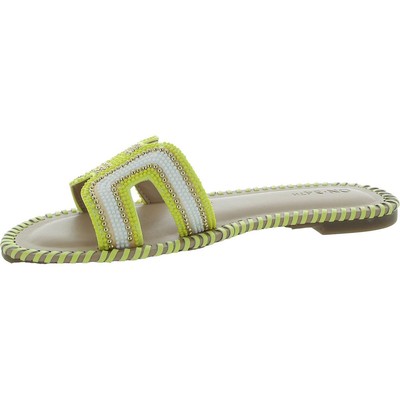 On 34th Womens Mansi Slip On Cut-Out Casual Slide Sandals BHFO 8658