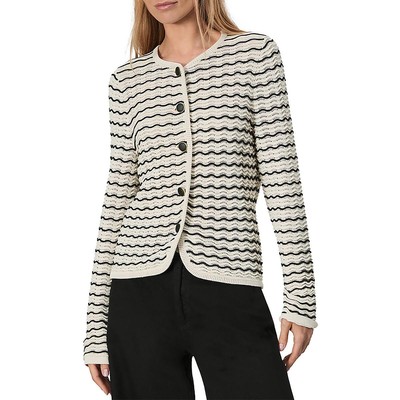 Женский бежевый свитер-кардиган Cs в полоску на пуговицах Rag & Bone, M BHFO 3912