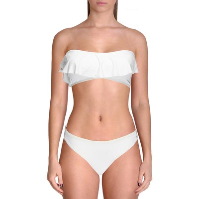 L Space Женский белый купальник бикини с уплотнительным кольцом без бретелек из 2 предметов XS BHFO 5179