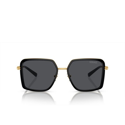 Pre-owned Versace 0ve2261-100287 Black Sunglasses In Gray