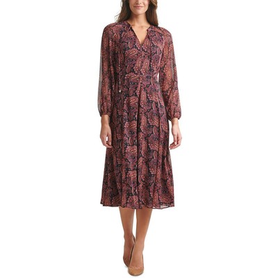Женское черное шифоновое длинное платье макси для работы от Tommy Hilfiger 4 BHFO 6929