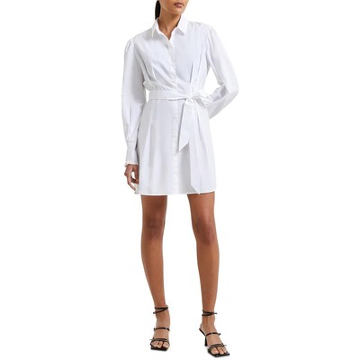 Женское платье-рубашка French Connection Womens Rhodes из белого хлопка на пуговицах XS BHFO 9291