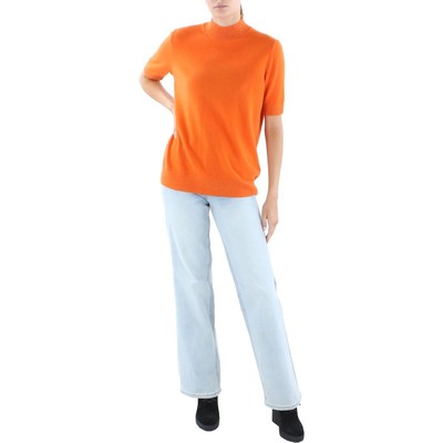 

Женский оранжевый кашемировый свитер Lafayette 148 New York с меланжевым принтом  BHFO 0857, Ember orange