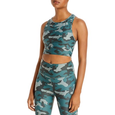 

Женский зеленый камуфляжный удлиненный спортивный бюстгальтер Aqua Athletic  BHFO 6844, Kelp