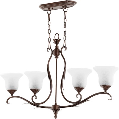 Quorum International 6572-4-39 Flora Island Light Vintage Copper