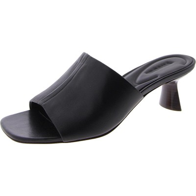 Женские черные кожаные сандалии-слипоны Vince Mule, размер 8,5, средний (B,M), BHFO 8007