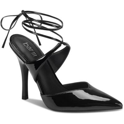Bar III Womens Candace Black Lace-up Pumps Shoes 9.5 Medium (B,M) BHFO 0218