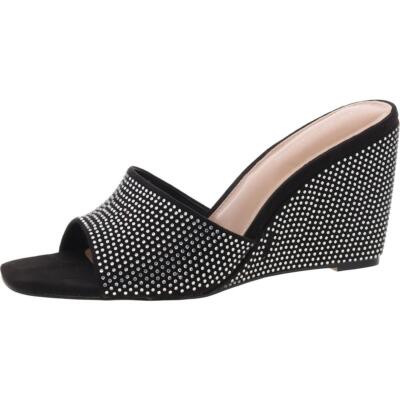 BCBGeneration Womens Giani Open Toe Rhinestone Slide Sandals Shoes BHFO 1046