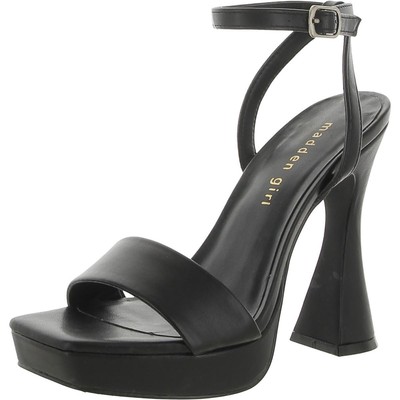 Madden Girl / женские босоножки Zoie черного цвета на каблуке с квадратным носком, 10 см, средний (B, M), BHFO 5273