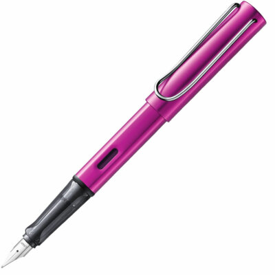 Lamy Fountain Pen AL Star Snap On Cap Vibrant Pink Aluminum, Extra Fine L99-EF